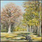 Archiv | Im Park Acryl auf Aluminium 75x75 cm 2017  2 